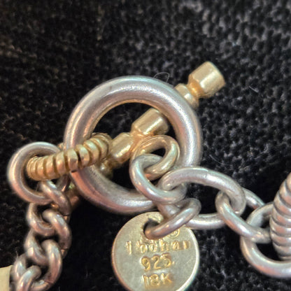 Sterling & 18K Necklace Made by Designer Jane Bohan