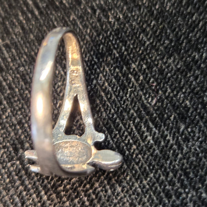Cute Sterling Silver Turtle Ring sz 5.5