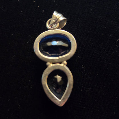 Sterling Blue Stone Pendant