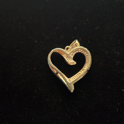 Sterling Heart Pendant with Opalescent Inlay