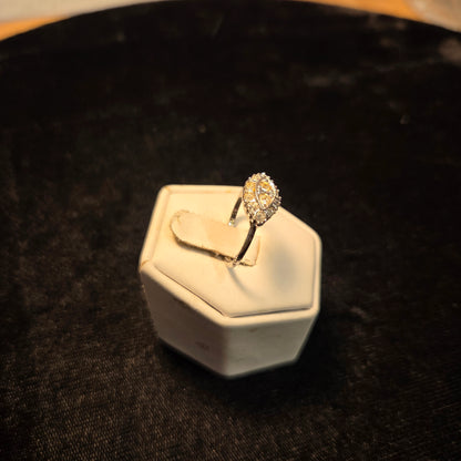 Art Deco Style Sterling Silver Ring sz 7.5